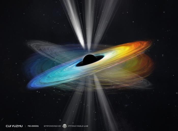 Schematic representation of the tilted accretion disk model