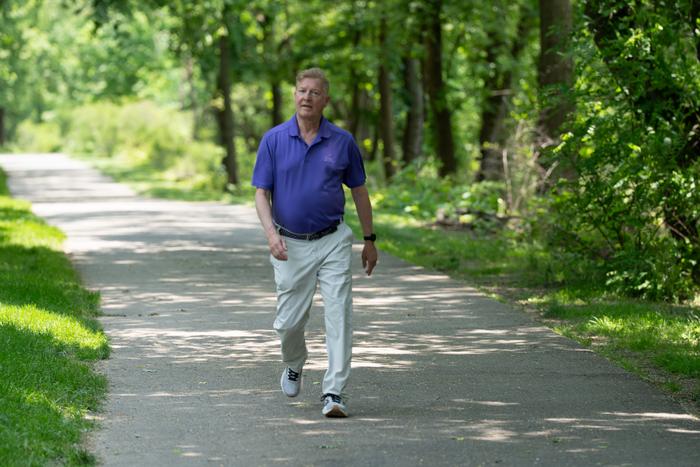 Brad Barbin walks four to five miles a day